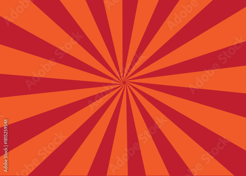 Groovy swirl pattern with retro starburst  Orange and yellow wavy radial stripes background. Beautiful Explosion or surprise manga style effect





