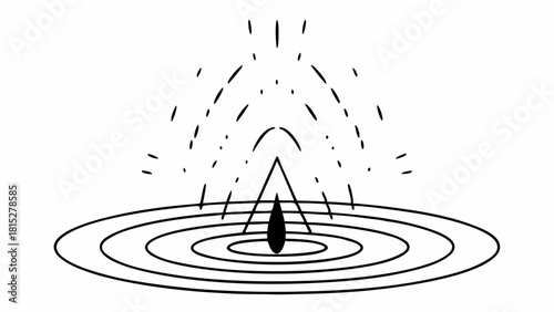 Vector Energy flows in circular waves, creating mesmerizing pattern of movement and light