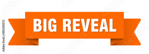 big reveal ribbon isolated on transparent background. big reveal ribbon