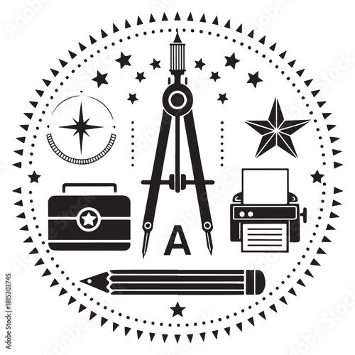 Black graphic arts Silhouette Vector, High Quality Illustration on White Background