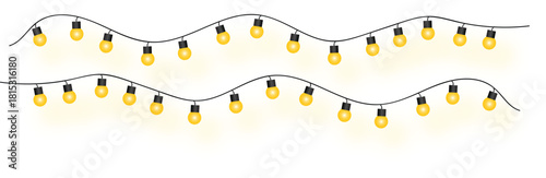 Illuminated string lights garland for decoration festive holiday design