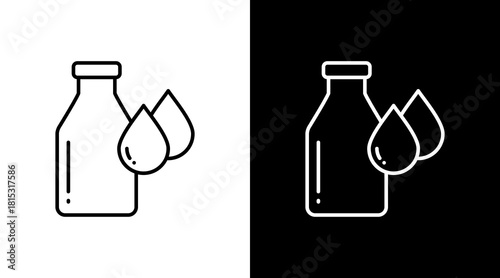 Hydration White Icon Set Design