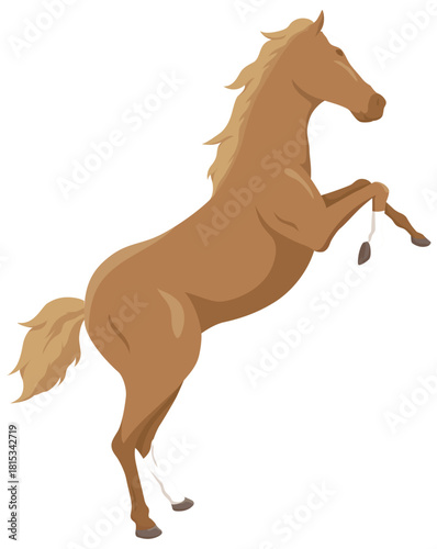 躍動する馬イラスト