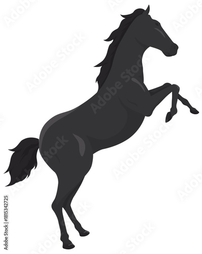 躍動する馬イラスト