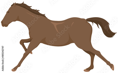 躍動する馬イラスト