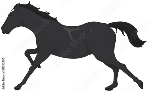 躍動する馬イラスト