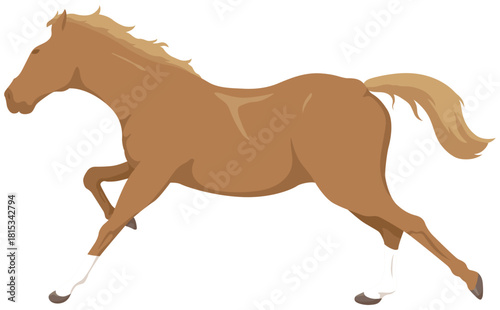 躍動する馬イラスト