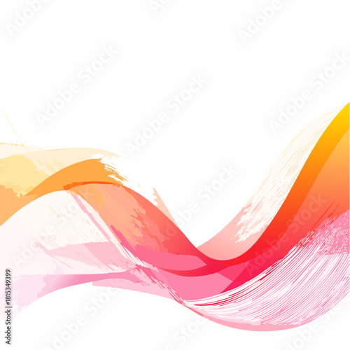 Vibrant abstract wave design with dynamic watercolor brushstrokes creating a flowing, colorful visual effect, perfect for modern digital backgrounds and creative artistic projects