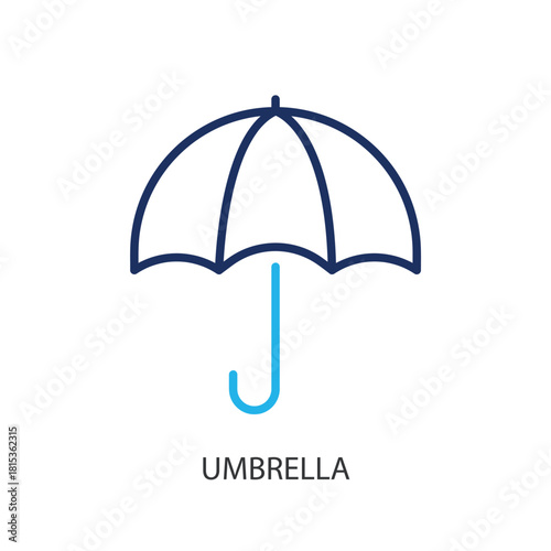 Umbrella thin line icons. Original vector illustration.