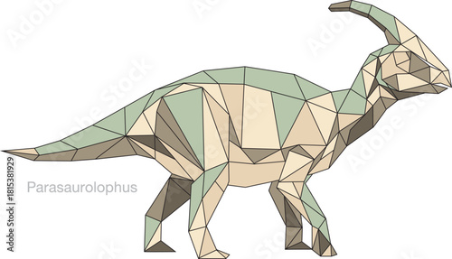 Parasaurolophus Cubism