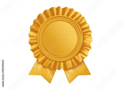 Golden Seal of Excellence: A close-up view presents a gold seal, a symbol of high achievement. the design and texture create an image of elegance and distinction. 