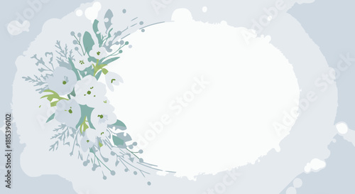 Floral Winter Watercolor Illustration