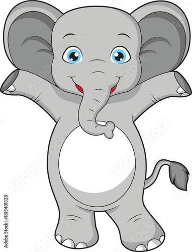 Cute welcoming elephant