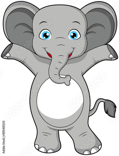 Cute welcoming elephant