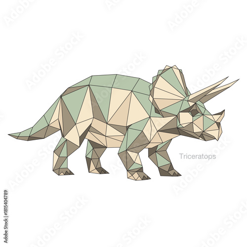 Triceratops Cubism