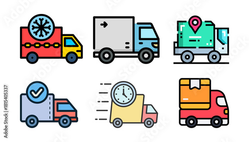 Premium Delivery Icon & Vector Pack | Fast Delivery, Delivery Bike, Delivery Truck, Emergency Delivery Illustrations