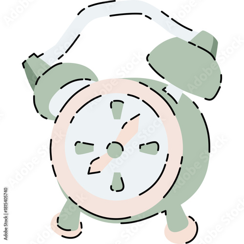 doodle alarm clock filled style