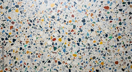 Modern terrazzo texture background with colorful chips brings a vibrant, playful style to interior design projects, adding unique charm to any space