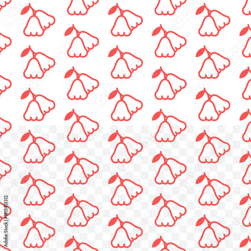 Cute Cartoon Water Apple Juice Drink Seamless Pattern Wallpaper Design