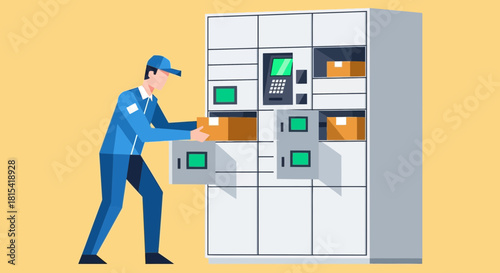 Convenient package delivery with secure smart locker access for modern living, seamless logistics and efficient distribution, providing peace of mind