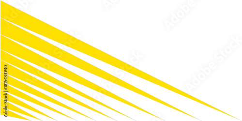 Precision-cut yellow rays form a sleek directional design with modern spatial balance.