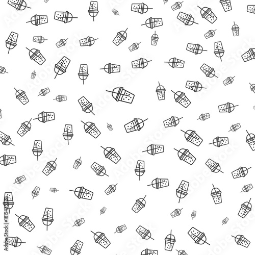 Minimalist Handdrawn Beverage Repeatable Ornament Background Pattern Design