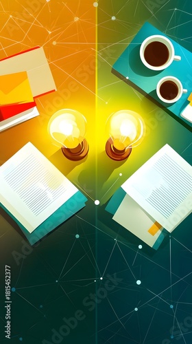 Brainstorming Creative Ideas with Lightbulbs