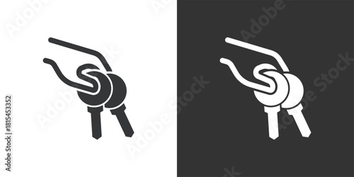 Key Handover icon. Solid glyph series icon