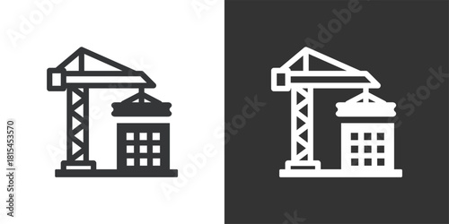 Building Construction icon. Solid glyph series icon