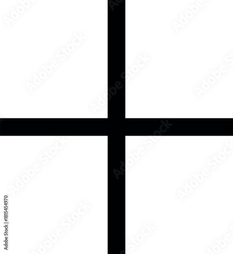 cross on white background