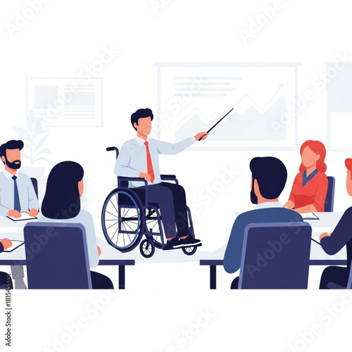 Empowering Inclusivity A Disabled Speaker Inspires at a Meeting, Promoting Diversity and Accessibility