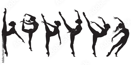 Ballerina silhouettes Vector