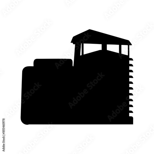 Military watchtower silhouette guard observation post icon Vector, illustration