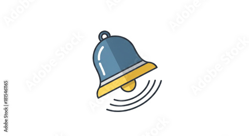 Animated bell icon ringing to notify important information and updates.