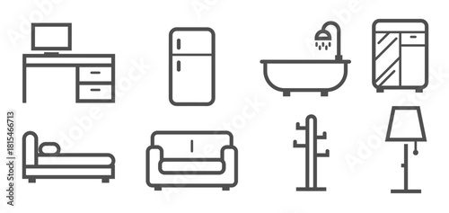 set of furniture icons