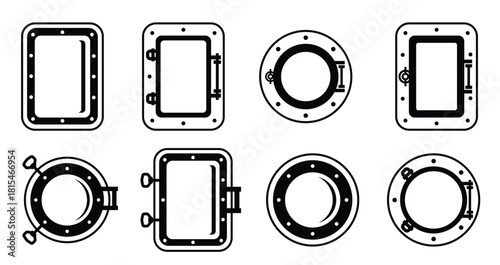 Set of door vector illustration