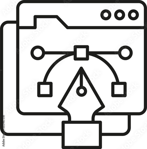 Web Design vector outline Icon Design illustration. Art