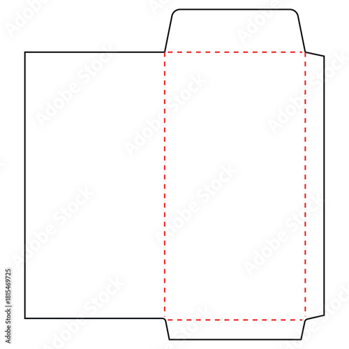 Envelope die cut editable template