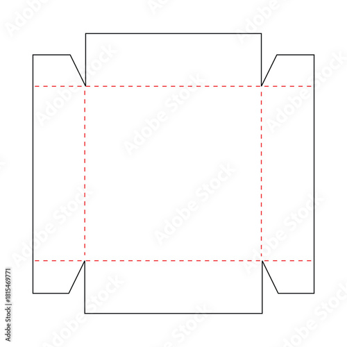 Packaging box die line template