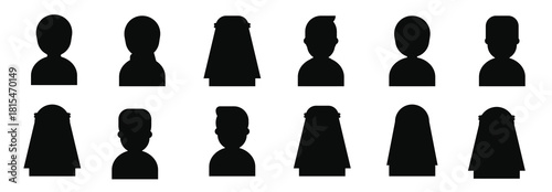 cute avatar Arab Muslim people in flat design