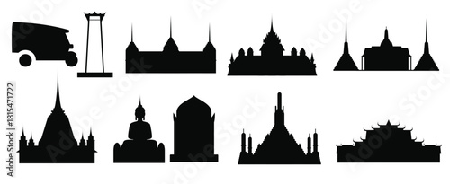 bangkok vector icons