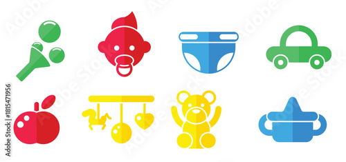 Set of baby tools vector 