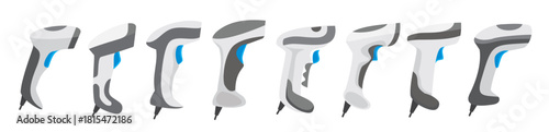 barcode scanner icon set vector 