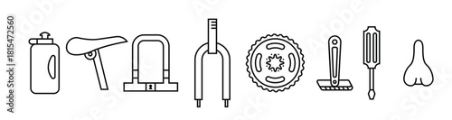 bicycle element icons 