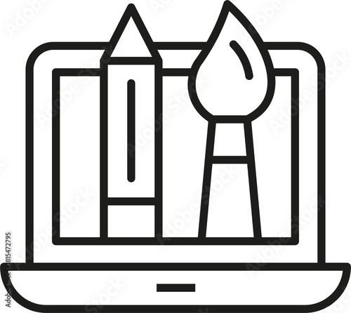 Graphic Design Vector Outline Icon Design
