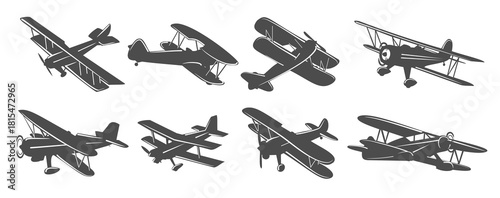 biplane silhouettes