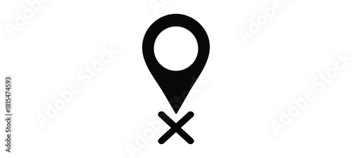 location symbols set. Mapping icon collection. Geolocation map path distance. GPS cartography position. Pinpoint, map search