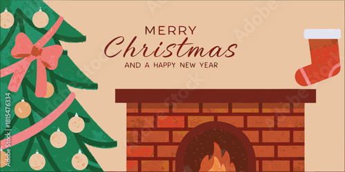 “A Hearth of Holiday Cheer” Where Firelight Meets Festive Grace, a Cozy Christmas by the Fire."