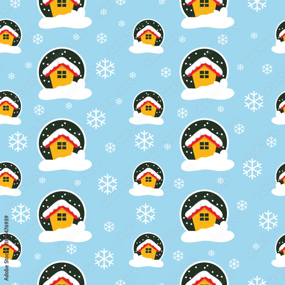 Fototapeta premium Seamless Christmas and New Year pattern for decoration 
