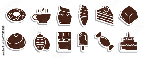 chocolate icons vector